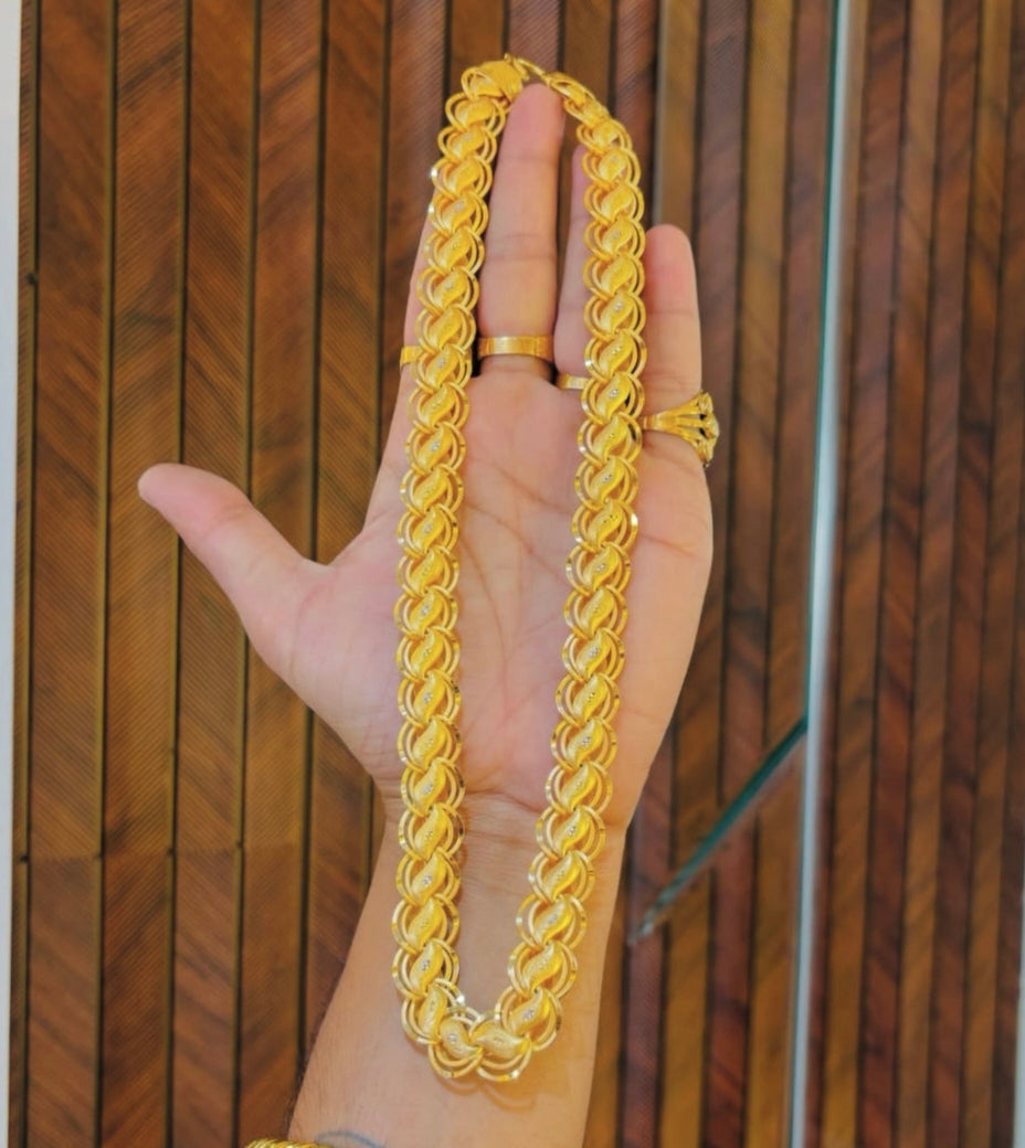 Hand made chain with Premium Golden Coating