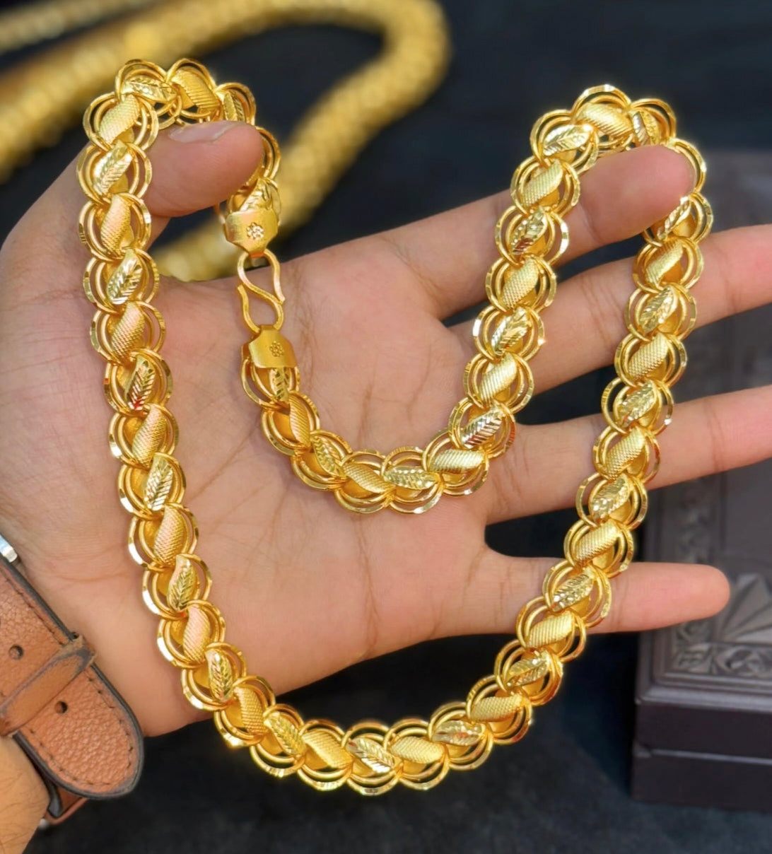 Hand made chain with Premium Golden Coating