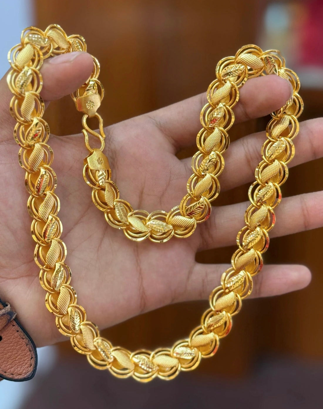 Hand made chain with Premium Golden Coating